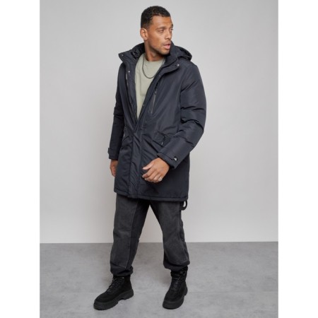 Extensive male winter park, size 48, dark blue color-10