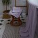 Tmach Love Life Border, 50x90 cm, light-lavender color, 100% cotton, 380 g/m2