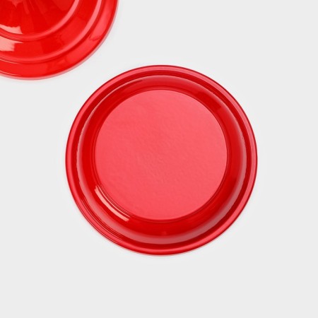 Flying pan, cast-iron 28 × 20 cm, enameled coating, red color-7