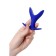 Expanding anal plug Bloom, silicone, blue color, 8.5 cm, d = 4.5 cm