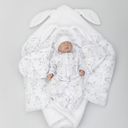 Set for discharge Demi-season Kinderlitto "Rabbit", 5 items, height 50-56 cm, white color-1