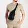 Sling bag, artificial leather, black color