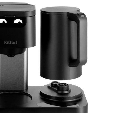 Coffee machine KitFort KT-7143, drop, 1600 watts, 1.1/1.25 l, black-7