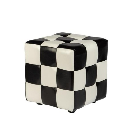 Chess pouf 400x400x420 black and white