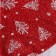New Year's cap "snowy Christmas trees" 30x37 cm, red