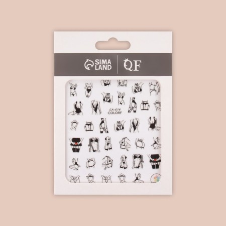 Super Lady nail stickers, multi -colored-3