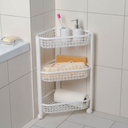 The floor of the floor corner 3-section "Euro", on wheels, white color-1