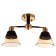 Causte "Alice" 2x60W E27 Black/gold 45x16x24cm