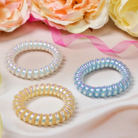 Hair elastic band "spring" overflow, mix-3