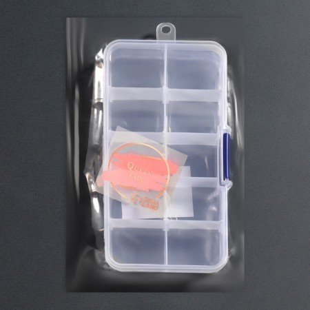 Organizer for decor, mobile cells, 10 cells, 13 × 7.2 × 2.2 cm, the color is transparent-3