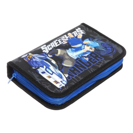 Penal 1 section, 130x200, folding bar, laminated cardboard, for a boy, blue/black, Seventeen-1