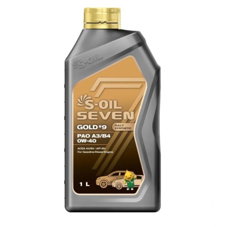 Car oil S-OIL 7 Gold #9 PAO A3/B4 0W-40 synthetics, 1 l