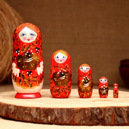 Matryoshka 5-doll "Jeanne Chamomile", 10-11 cm