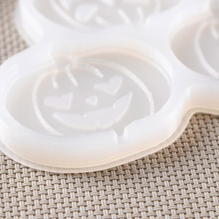 Silicone Mold for candy and chocolate "Pumpkin", 11 × 8.5 cm, pumpkin 5 × 4 cm, transparent color-3