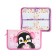 Penal 1 section 105 x 190 mm, Hatber "Penguin Mi-Mi", laminated cardboard, pink (volumetric 3D risun) NPN_43014