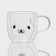 Glass mug with double walls "Panda", 300 ml