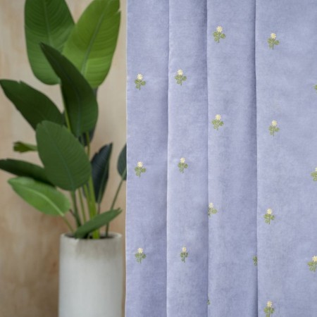 Set of curtains "Ginko", size 145x270 cm, lavender color-2