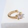 Earring "Kaff" Jewel, white color in gold