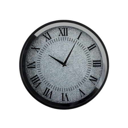 Watch wall interior "sparkles", smooth move, d-35 cm, silver