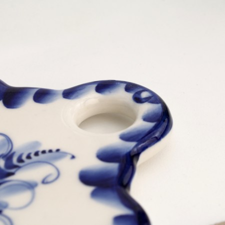 Malaya cheese board, gzhel, porcelain, 21x15 cm-2