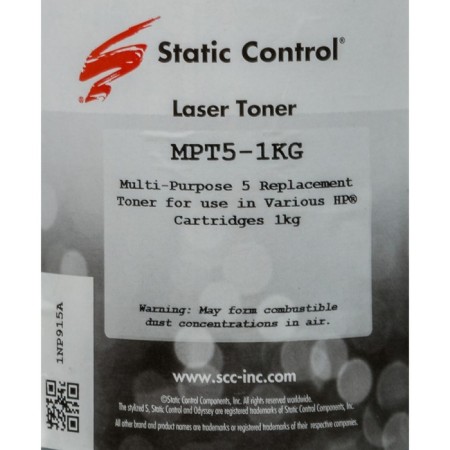 Toner Static Control MPT5-1KG, for HP LJ1200/4100/5000, bottle 1000g, black-2