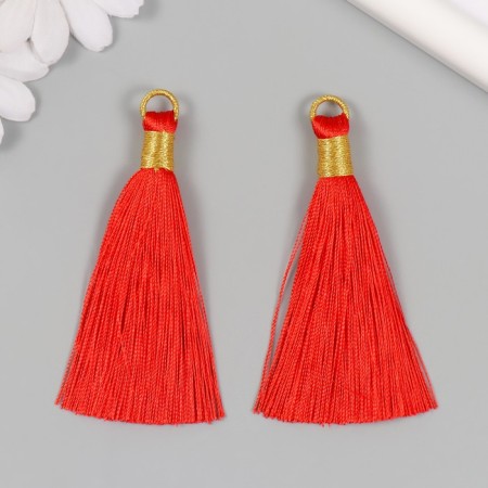 Decor for creativity Textile "Brush. Olivia" Red set 2 pcs 8x1.2 cm