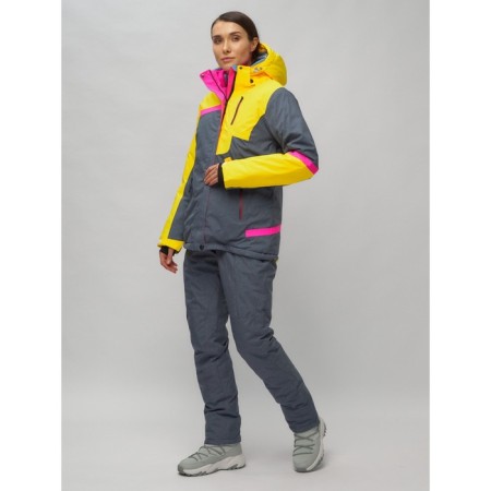 Ski suit female, size 42, yellow color