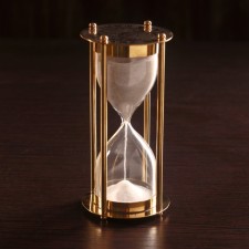 Песочные часы "Медеия" латунь, стекло (5 мин) 7,5х7,5х15 см