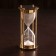 Sanding clock "Medeia" Brass, glass (5 min) 7.5x7.5x15 cm