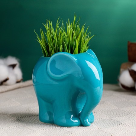 Pot "Elephant" Blue, 12x8.5x10cm