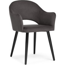 STULL OF A METALLARCAS APRA Metal/velor, black/graphite 57x57x81 cm
