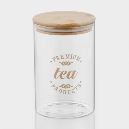 Glass Bank for bulk products with a bamboo lid "IVF. Tea ", 1 l, 10 × 15 cm