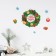 Sticking with a luminous layer "New Year's Wreath", 10.5 x 14.8 cm, New Year