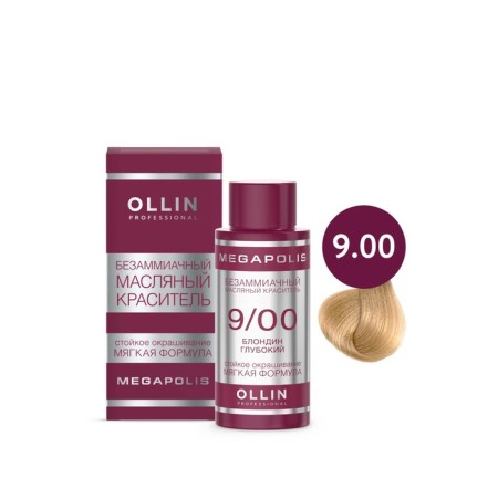 Hair dye OLLIN Professional Megapolis, Besammiach, Oil, tone 9/00