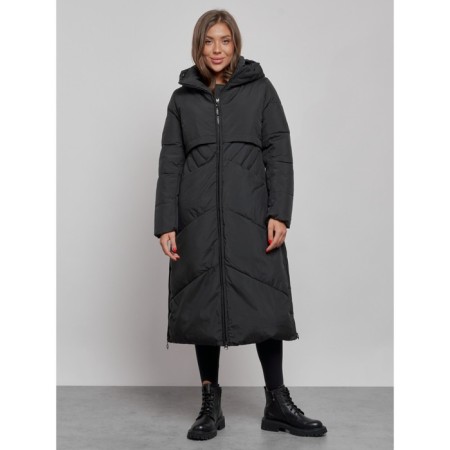 Coat insulated winter female, size 42, black color