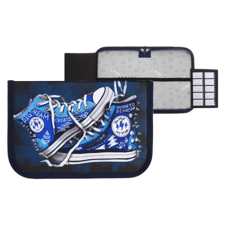 Penal 1 section 140 x 210 x 40 mm, folding pocket and cosmetic bag, fabric, calligrata topontent "sneakers"