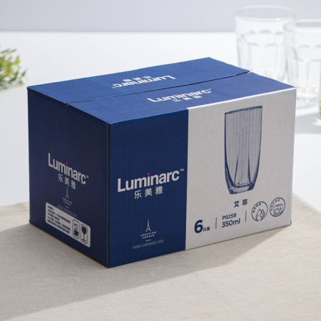 A set of high high glasses Luminarc Eiffel, 350 ml, 6 pcs, the color is transparent-4