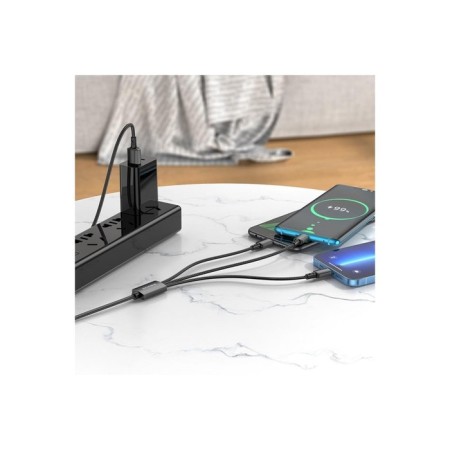 Cable Borofone BX72, 3 V 1, Microusb/Lightning/Type-C-USB, 2 A, fabric braid, 1 m, black-2