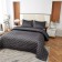 Kit: bedspread, pillowcase, size 160x220 cm, 50x70 cm, color anthracite