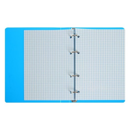 Notebook on rings A5 80 sheets in Calligrata cage is blue, plastic cover, offset unit-4