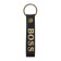 Leather keychain for a car key, strap, genuine leather, black, boss