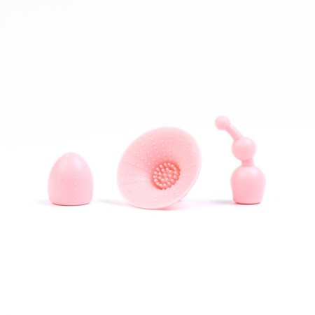 Vibrator-siders, 3 interchangeable nozzles, 1 mode, pink-3
