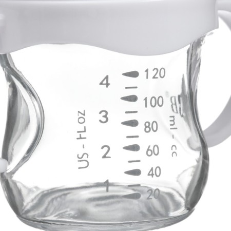 A bottle for feeding Ø50 shg 120 ml., Glass, white color-5
