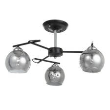 Chandelier 1108/3cr E27 40W Black-chromium 54x54x24 cm Bayerlux