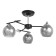 Chandelier 1108/3cr E27 40W Black-chromium 54x54x24 cm Bayerlux