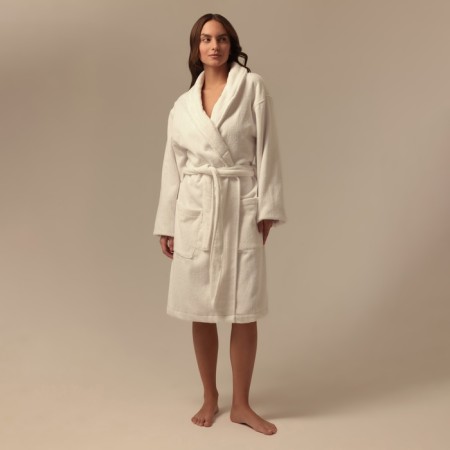 Tainted female bathrobe SL Home: Basic "Blanc de Blanc", size l, 100% cotton, 420 g/m2