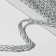 Decorative braid “Kosichka”, 7 mm, 10 ± 1 m, silver/white color