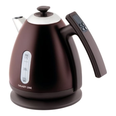 Electric kettle Galaxy Line GL 0343, stainless steel, 1.7 l, 2200 watts, brown-2