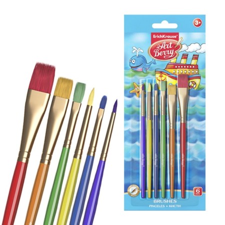 Set of brushes, synthetics, 6 pieces, artberry, in the blister