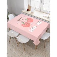 The tablecloth “Cherry Love”, rectangular, Saten, size 145x180 cm